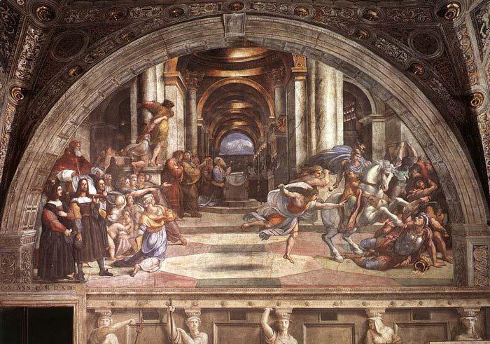 RAFFAELLO Sanzio The Expulsion of Heliodorus from the Temple Sweden oil painting art
